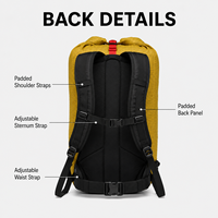 Sac à dos d'hydratation imperméable à enroulement sans cadre 27L, durable et polyvalent pour la randonnée