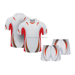 High Quality Rugby Uniform Sets New <b>Design</b> Quick Dry Breathable Anti-Bacterial Summer Polyester Customized Colors Logo OEM - Product Image 5