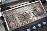 Barbecue à gaz en acier inoxydable à 8 brûleurs avec allumage électronique et brûleur infrarouge, barbecue de cuisine extérieure pour patio