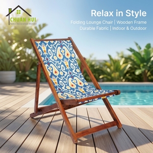 Vente en gros de chaise longue pliable et portable Impression d'image en bois pliante légère pour <span class=keywords><strong>chambre</strong></span> à coucher de parc hôtel villa - Product Image 1
