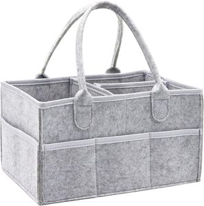 Bestselling Felt Rattan Baby Diaper Caddy Organizer with Nursery <b>Storage</b> <b>Bin</b> Foldable Durable for Living Room & Garage Use - Product Image 1