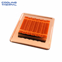 Heatsink Sirip Berlubang Aluminium Tembaga Pipa Panas Dimensi Kustom untuk Server AI GPU Peralatan Telekomunikasi