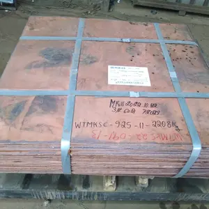 Rötliche hell metallische Kupfer kathoden-20% LME Preis klasse AA Reinheit 99,99% MIN aus Sambia