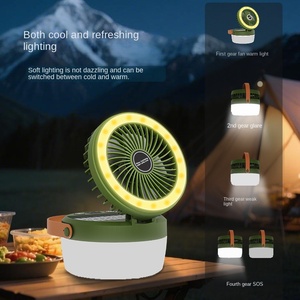 Lampe de camping solaire multifonctionnelle, ventilateur rechargeable, lampe de camping - Product Image 2