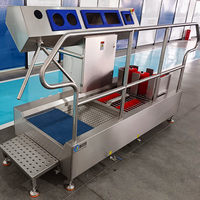 All-in-one hygiënestation laarzenwasmachine met handwasdesinfectie en -droging voor voedingsfabrieken