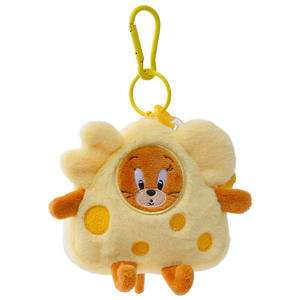 Porte-monnaie miniature en peluche en forme de chat et de souris avec fermeture éclair, pendentif porte-clés, poignée souple, dessin animé amusant, accessoire de casque, 12 cm - Product Image 5