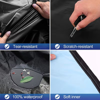 Housse de voiture PEVA directe usine avec doublure en coton, design bicolore, imperméable pour extérieur, universelle