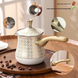 Jarra de Acero Inoxidable para Calentar Leche y Mantequilla, Olla para Derretir Chocolate, Tetera Árabe Moderna, Estilo Saudí, <span class=keywords><strong>Cafetera</strong></span> Turca - Product Image 5