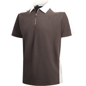 Camisa Polo Personalizada para Hombre, Mezcla de Algodón y Bambú, Manga Corta, Cierre de Cremallera, Transpirable, Tejido de Punto, Estilo Casual de Negocios - Product Image 1