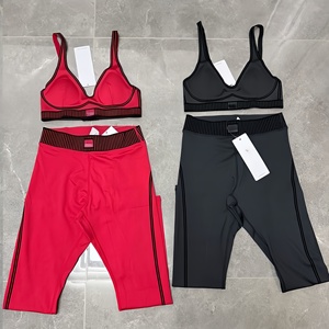 Set Yoga Donna AIL Personalizzato, Alta Elasticità, Traspirante, Estivo, Manica Corta, 2 Pezzi, Reggiseno e Leggings Modellanti, Adatto per Corsa e Allenamento - Product Image 2
