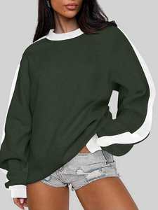 Sudaderas de cuello redondo de manga corta para correr de alta calidad, sudaderas largas personalizadas para mujer, sudaderas de gran tamaño para mujer - Product Image 3