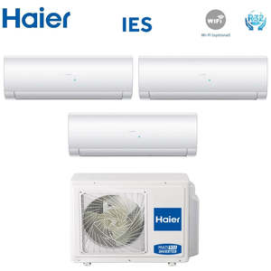 Haier ชุดทดลองแยกอินเวอร์เตอร์เครื่องปรับอากาศ IES 9 + 12 + 12 + 12กับ3U70S2SR2FA R-32ก๊าซ9000 + 12000 + 12000 Wi-Fi ตัวเลือก - Product Image 1