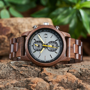 Bán Hàng Nóng Thân Thiện Với Môi Trọng Lượng Nhẹ Đồng Hồ Bằng Gỗ Người Đàn Ông Kết Cấu Độc Đáo Chất Lượng Cao Thạch Anh Biểu Tượng Tùy Chỉnh Thời Trang <span class=keywords><strong>Chronograph</strong></span> Ban Nhạc - Product Image 4