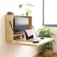 Table pliante murale en bois multi-usage pour dortoir étudiant, rangement de chevet, bureau domestique, bureau d'ordinateur, modèle Qx115