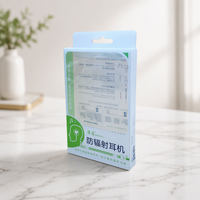 Boîte d'emballage en plastique PET transparente personnalisée, boîte en plastique cosmétique pliable transparente en PVC avec support pour l'électronique