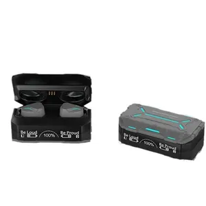 M99 Plus Mecha Style Gaming Earphones Tws Hifi stereo Headphones Sweat and waterproof Eearbuds With Led Display
