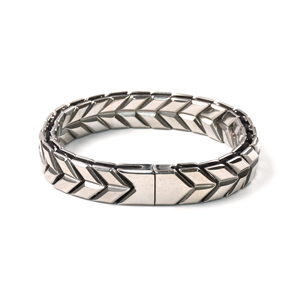 Bracelets unisexes vintage de luxe, forme flèche réglable, acier inoxydable 316L, faits à la main, bracelet chevron pour homme, bijoux <span class=keywords><strong>VIYA</strong></span> haut de gamme - Product Image 5