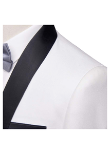 بدلة رجالية أنيقة ضيقة مقاومة للتجاعيد بمقاسات كبيرة، طقم من <span class=keywords><strong>3</strong></span> قطع، بدلة رسمية للزفاف والحفلات بياقة مدببة - Product Image 6