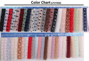 Tessuto in <span class=keywords><strong>Tulle</strong></span> con Pois Floccati in <span class=keywords><strong>Nylon</strong></span> di Lusso per Gonne LT21926 - Product Image 5