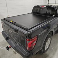 Couverture de benne enroulable manuelle, étanche, verrouillable, en alliage d'aluminium, type rigide, pour Ford Ranger Wildtrak Raptor