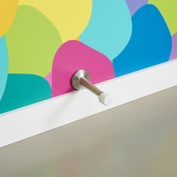 Penahan Pintu Karet dari Paduan Seng dengan Desain Modern, Mudah Dipasang, Garansi 2 Tahun untuk Penggunaan di Dinding
