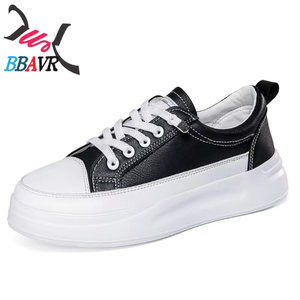 Zapatillas Blancas Yanxuan para Mujer, de Cuero Genuino, con Plataforma Elevada, Suela Gruesa, Modernas y Elegantes para Caminar - Product Image 6