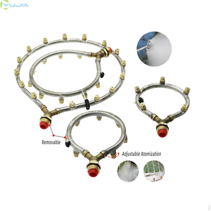Anillos de Boquillas de Pulverización Multi-Cabezal de Metal con 5 Boquillas de Nebulización para Riego de Jardín y Humidificación - Product Image 1