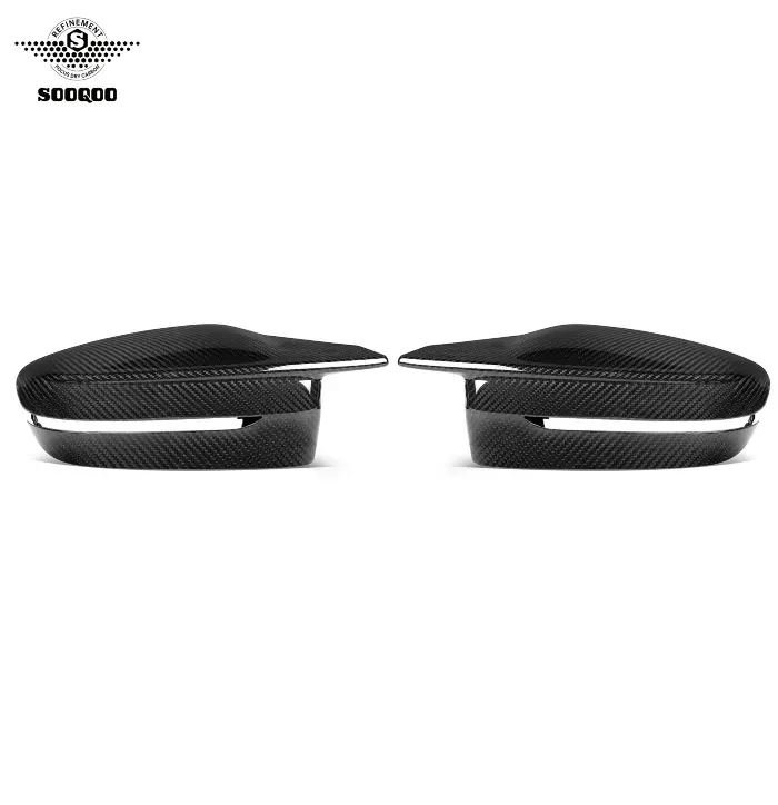 M Look Rear View Side Door Wing Dry Carbon Fiber Mirror Housing Cover Caps for BMW 3 Series G20 320i 335i 340i 2019+