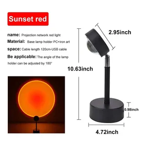 Nouveau produit de haute qualité à distance APP en alliage d'aluminium coucher de soleil projecteur lampe LED coucher de soleil Projection lumière Halo lampe - Product Image 5