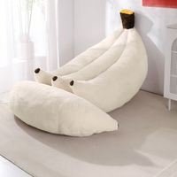 Canapé Velours Ode Caterpillar Jaune en Forme de Banane, Confortable et Déformable, Idéal pour la Lecture, la Chambre à Coucher, Canapé Doux