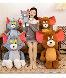 Juguetes de peluche de gato y ratón transfronterizos, muñecos de peluche, almohadas para dormir y abrazar, regalos para máquinas de garras, venta al por mayor de poliéster para comercio exterior - Product Image 6