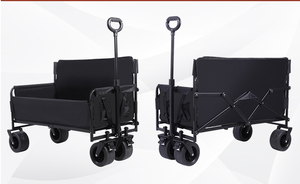 Chariot tout-terrain robuste en acier inoxydable, pliable, avec siège de camping, chariot utilitaire pour pique-niques en plein air, plages - Product Image 3