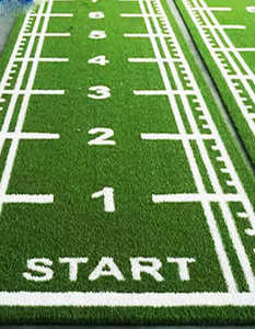 Vente en gros d'usine de gazon GYM de couleur verte personnalisé avec numéros piste de <span class=keywords><strong>luge</strong></span> en gazon artificiel - Product Image 5