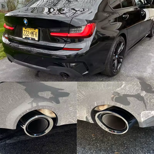 Tubo de escape de coche SYPES para <span class=keywords><strong>BMW</strong></span> <span class=keywords><strong>140i</strong></span> 216i 218i 220i 223i F20 F21 F22 M Punta de silenciador de punta de escape de fibra de carbono inoxidable de rendimiento - Product Image 5