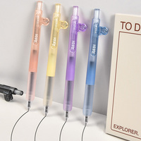 Stylo gel LPS ODM & OEM R-801 0,5 mm Stylo marque-page Clip rétractable Stylo à encre gel noire