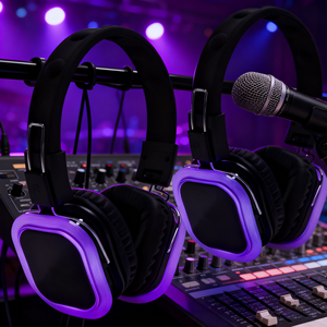 Casque de disco silencieux Qualcomm de haute qualité, supra-auriculaire, avec réduction de bruit ENC 5.5, étanche IPX-3, pour festivals et DJ - Product Image 1