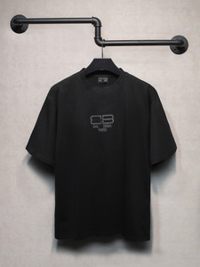 T-shirt <span class=keywords><strong>B</strong></span> Brand Paris Versione Alta 25SS Nuova Classica con Doppio <span class=keywords><strong>B</strong></span> e Strass Termoadesivi, da Uomo e Donna, <span class=keywords><strong>a</strong></span> Maniche Corte, di Tendenza, in Puro Cotone - Product Image 1