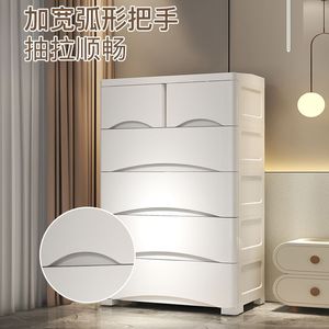풀 아웃 서랍이있는 다채로운 플라스틱 침실 옷 정리 수납 쌓을 수있는 바퀴 캐비닛 - Product Image 4