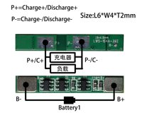 Carte PCB BMS pour batterie polymère au lithium 18650 simple cellule 3,7 V, tension nominale 4,2 V (entièrement chargée) ou 3,6 V
