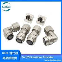 Connecteur servo circulaire à angle droit CM10-10P IP67 pour la transmission de signal d'encodeur