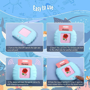 Giocattoli giochi didattici Montessorie terapia sensoriale autismo bambino flash card apprendimento flashcard udibili per bambini - Product Image 4