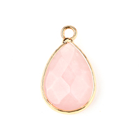 Pendentif en pierre de cristal naturel à facettes, perle de charme en cristal pour la fabrication de bijoux de bricolage