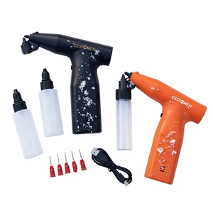 IKZARSA Aerógrafo Eléctrico Portátil de Alimentación por Gravedad de 0.3mm, Pistola de Decoración de Pasteles Recargable por USB, Velocidad Ajustable, Material ABS - Product Image 1
