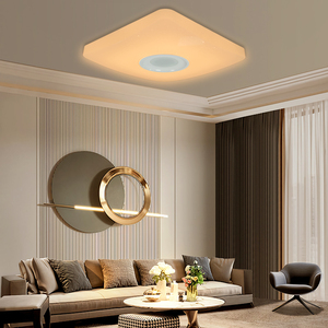 Âm nhạc với Bluetooth Loa thông minh RGB trong nhà tuôn ra núi hiện đại thay đổi độ sáng đèn lịch thi đấu vuông Acrylic từ xa dẫn ánh sáng Trần - Product Image 4