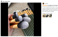 Ensemble de 18 pinceaux de maquillage BS-MALL, manche en bois de haute qualité, poils synthétiques véganes verts, utilisation pour le visage entier, pinceaux cosmétiques, logo personnalisé