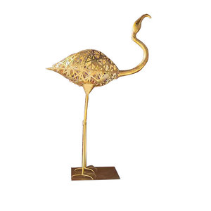 Escultura de Flamenco de Acero Inoxidable para Montar en el Suelo, Decoración de Jardín para Exteriores, Figura de Animal de Metal Hecha a Mano - Product Image 5