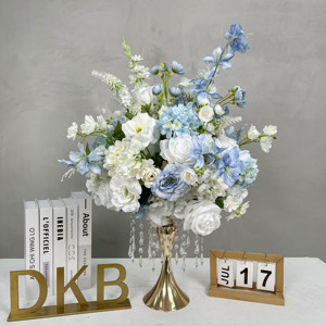 Centros DE MESA DE BODA grandes superventas 50cm arreglo de bolas de flores blancas centro de mesa de boda Artificial de seda flor - Product Image 1