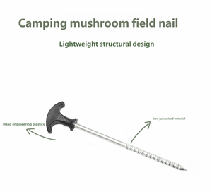 20 Pcs Heavy Duty Spiral <b>Ground</b> Anchor, Galvanized Steel T-Handle Screw-In Tent Stake for Outdoor Camping Canopy - Product Image 2