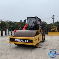 Compacteur à rouleaux d'occasion Caterpillar CS-683E certifié CE EPA, compacteur vibratoire à un seul tambour, machine de compactage routier, moteur principal