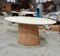 Table à manger ovale moderne du milieu du siècle de 79 pouces, ensemble de chaises de salle à manger, meubles de salle à manger de style français